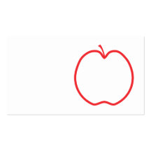 Apple rojo resume, en el fondo blanco plantillas de tarjetas personales