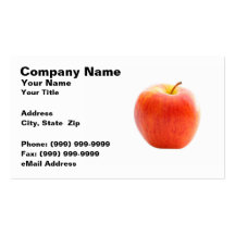Apple rojo tarjeta personal