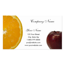 Apple - tarjeta de visita anaranjada