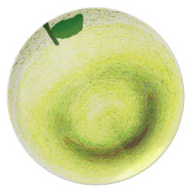 Apple verde platea plato