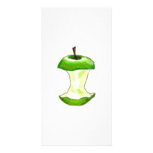 Apple verde tarjetas personales con fotos