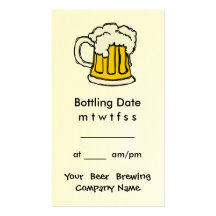Appointment embotelladoa Brewing Company, barra, U Tarjetas De Visita