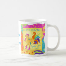 Apuntale su taza del imán del polluelo de la mater