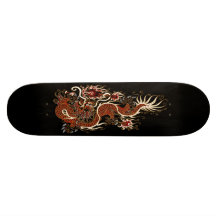 Aquí haya cubierta de los dragones patin personalizado