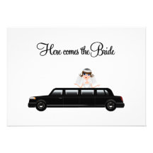 Aquí viene la novia nupcial/Bachelorett invita Invitaciones Personales