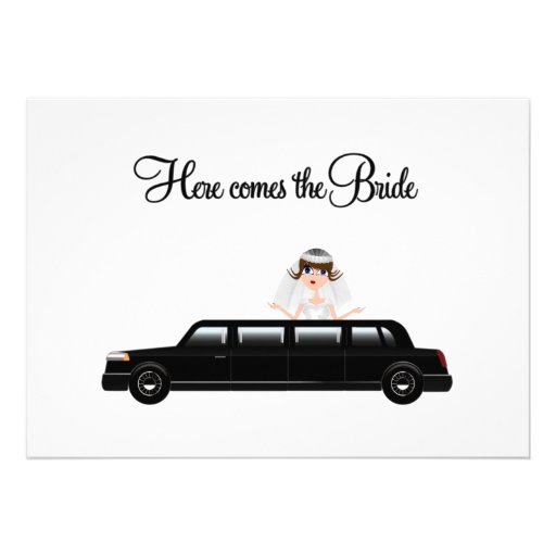 Aquí viene la novia nupcial/Bachelorett invita Invitaciones Personales
