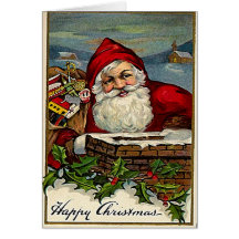 Aquí viene Santa - tarjetas de felicitación del na
