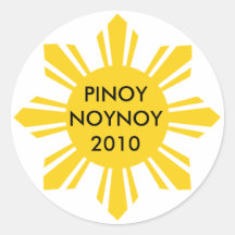 aquino noynoy pegatinas redondas