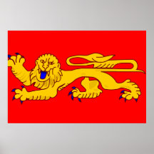 Aquitania, bandera de Francia Posters
