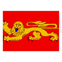 Aquitania, bandera de Francia Tarjeta