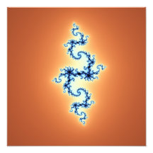 Arabesque azul en el oro - diseño del fractal fotografia