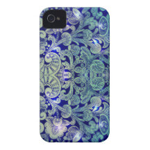 Arabesque del Victorian, ALAMEDA - verde de la mar iPhone 4 Fundas