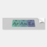 Arames-AR-Ser-Es-Argón-Americio-Einsteinio Etiqueta De Parachoque