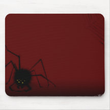 Araña en el cojín de ratón rojo tapete de ratón