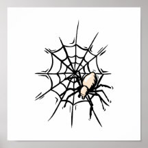 Araña en el gráfico de Halloween de la tela Posters