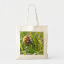 Araña en la acción bolsa lienzo