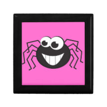 Araña linda del dibujo animado caja de joyas