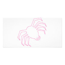 Araña rosada de Halloween Tarjeta Personal