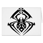 Araña tribal del tatuaje felicitaciones