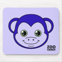 Arándano lindo del mono mouse pad