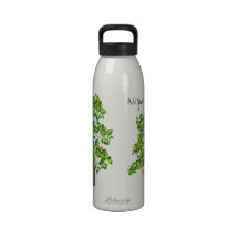 Árbol alto estilizado, agua reciclada personalizad botella de beber