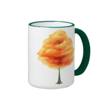 Árbol anaranjado tazas de café