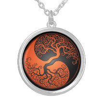 Árbol anaranjado y negro de Yin Yang Joyerías