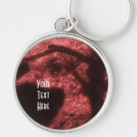 Árbol asiático rojo y negro abstracto llaveros personalizados