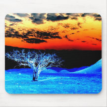 Árbol azul alfombrilla de ratón