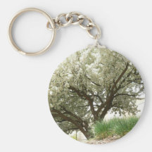 Árbol blanco del cangrejo llavero personalizado