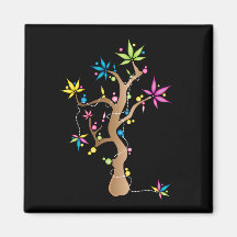 Árbol colorido imán