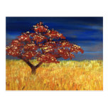Árbol con las flores tarjeta postal
