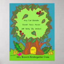 Árbol conocido de la guardería de Vera Trembach Posters