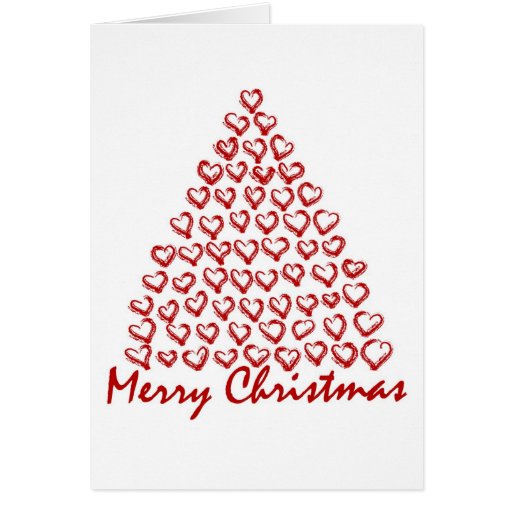 Árbol de amor del navidad felicitaciones