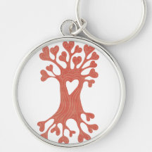 Árbol de amor llaveros personalizados