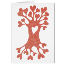 Árbol de amor tarjeton
