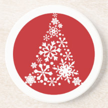 Árbol de Christimas del copo de nieve Posavaso Para Bebida