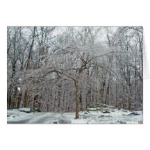Árbol de Dogwood en tarjeta de nota del hielo del 