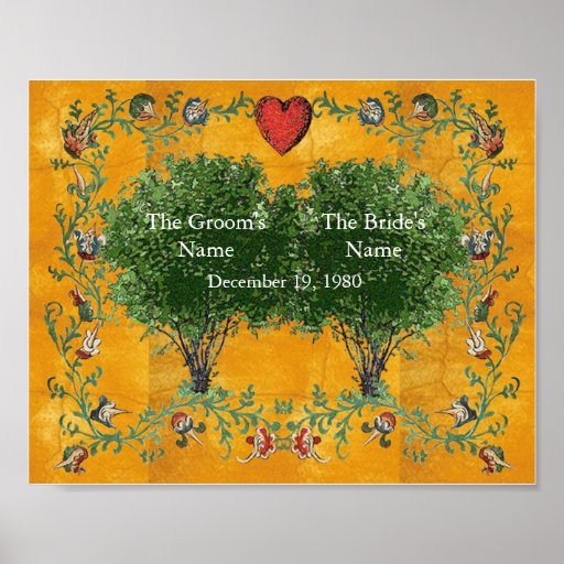Árbol de familia - boda poster