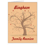 Árbol de familia de la invitación de la reunión de felicitación