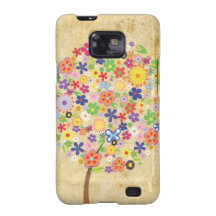 Árbol de flores galaxy s2 fundas