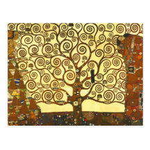 Árbol de Gustavo Klimt de la postal de la vida