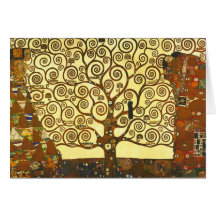 Árbol de Gustavo Klimt de la tarjeta de felicitaci