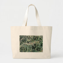 Árbol de hoja perenne hermoso bolsa de mano
