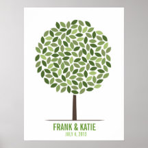 Árbol de la firma del boda impresiones