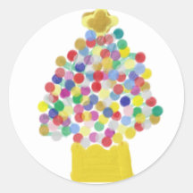 Árbol de la pastilla de goma pegatina