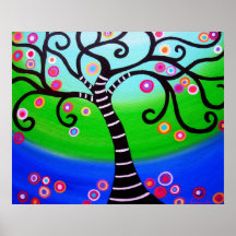 ÁRBOL DE LA PINTURA DE LA VIDA POSTERS
