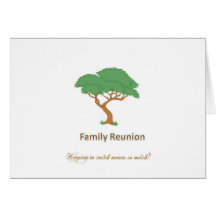 Árbol de la reunión de familia - tarjeta de felici