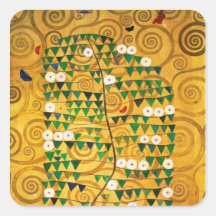 Árbol de la vida c.1905-09 calcomanía cuadrada
