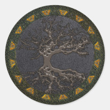 Árbol de la vida céltico etiqueta